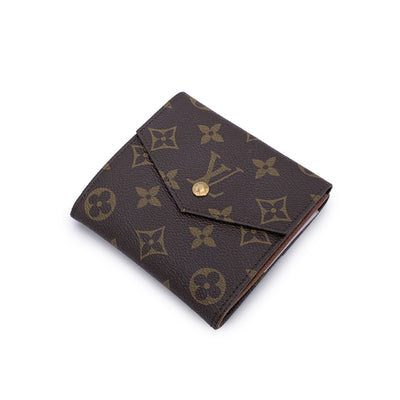 Louis Vuitton Vintage Monogram Double Flap Wallet Compact M61652