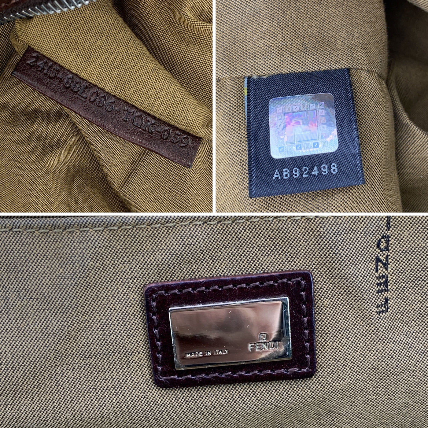 Fendi Zucca Monogram Canvas 2 Way Duffle Bag with Strap