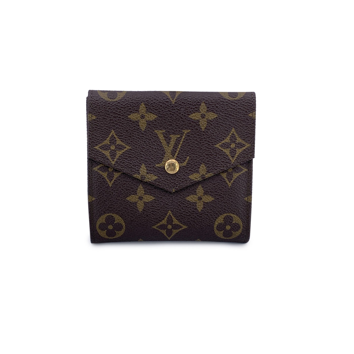 Louis Vuitton Vintage Monogram Double Flap Wallet Compact M61652