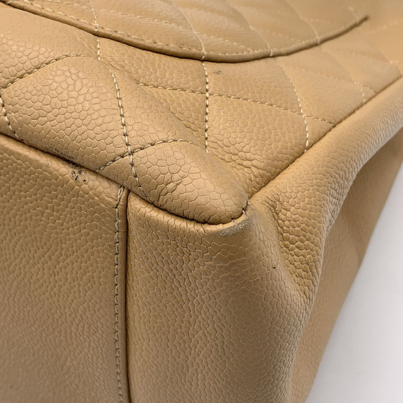 Chanel Beige Quilted Leather GST Grand Shopping Tote Bag