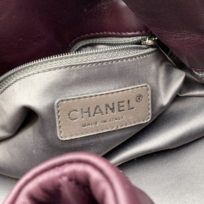 Chanel Limited Ed Purple Quilted Leather Paris-Londres Satchel Bag