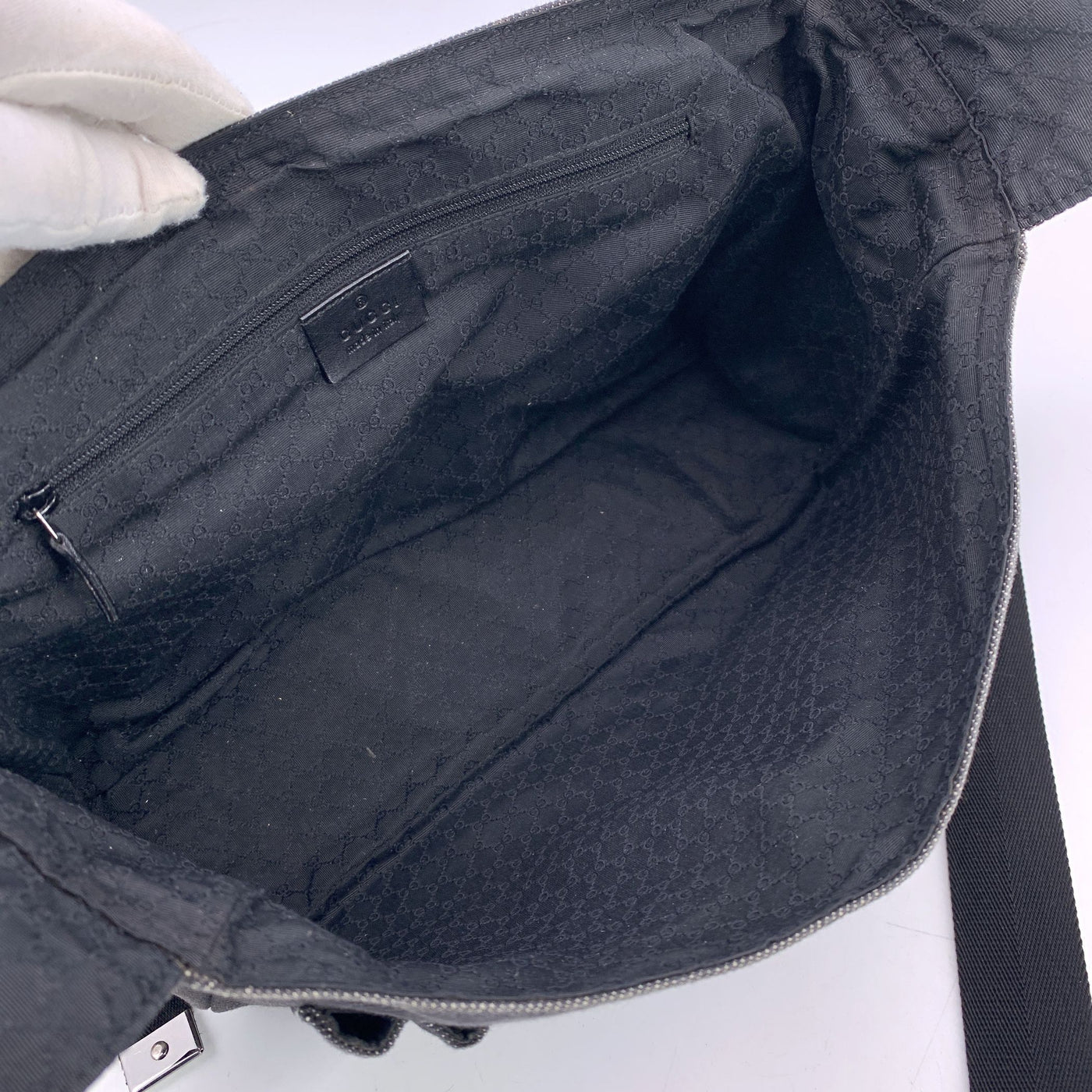 Gucci Grey Denim Canvas Unisex Crossbody Messenger Camera Bag