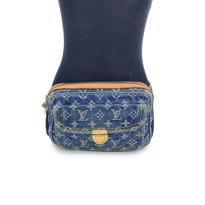 Louis Vuitton Light Blue Denim Monogram Waist Bum Belt Bag