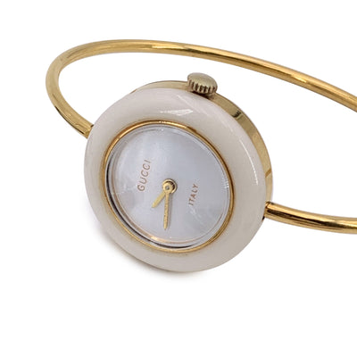 Gucci Vintage Golden 6 Bezel Wrist Watch Bracelet Bangle Rare