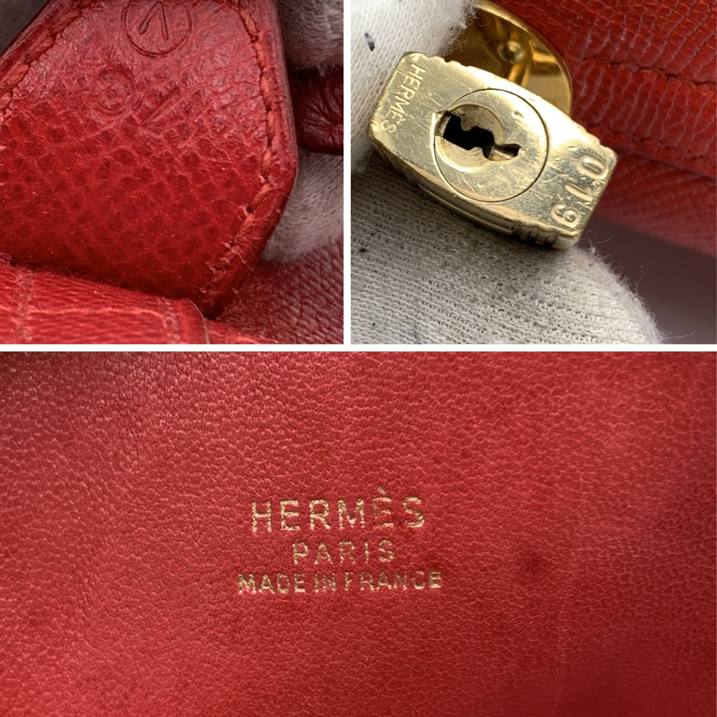 Hermes Vintage 1992 Red Leather Bolide 35 Satchel Bag with Strap