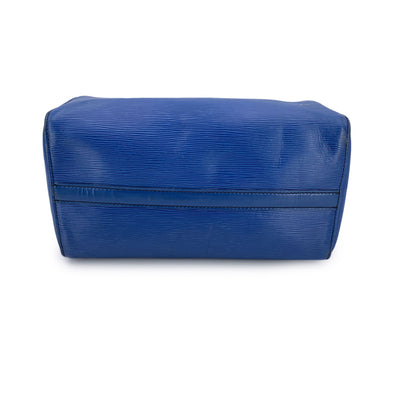Louis Vuitton Toledo Blue Epi Leather Speedy Boston Bag Handbag