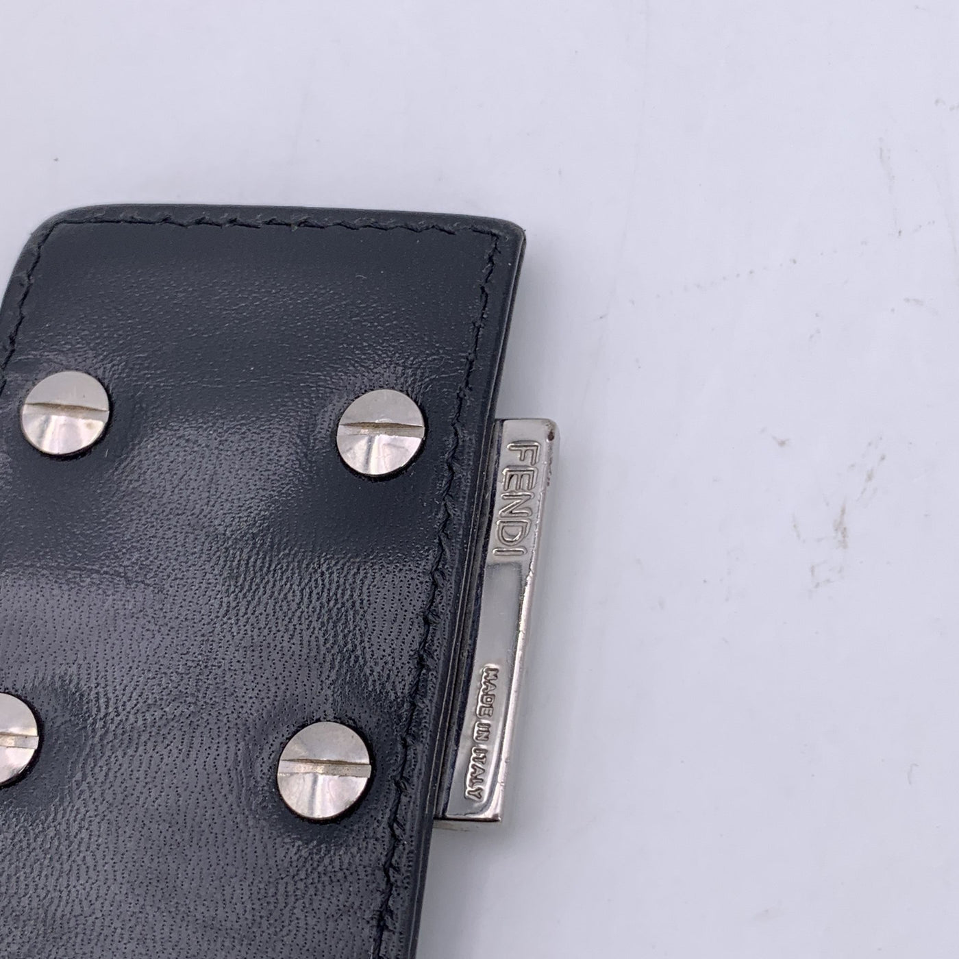 Fendi Black Fabric Mini Baguette Shoulder Bag Handbag