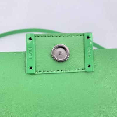 Fendi Green Patent Leather and Leather Baguette Phone Pouch
