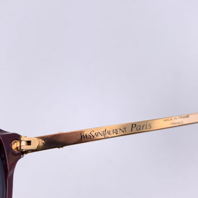 Yves Saint Laurent Vintage Burgundy Sunglasses PERSEPHONE 54/17 130mm