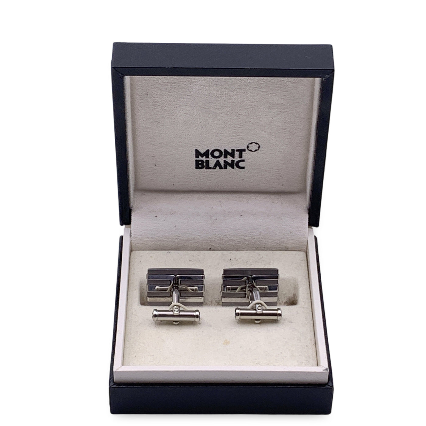 Montblanc Stainless Steel Rectangle Cufflinks with Box