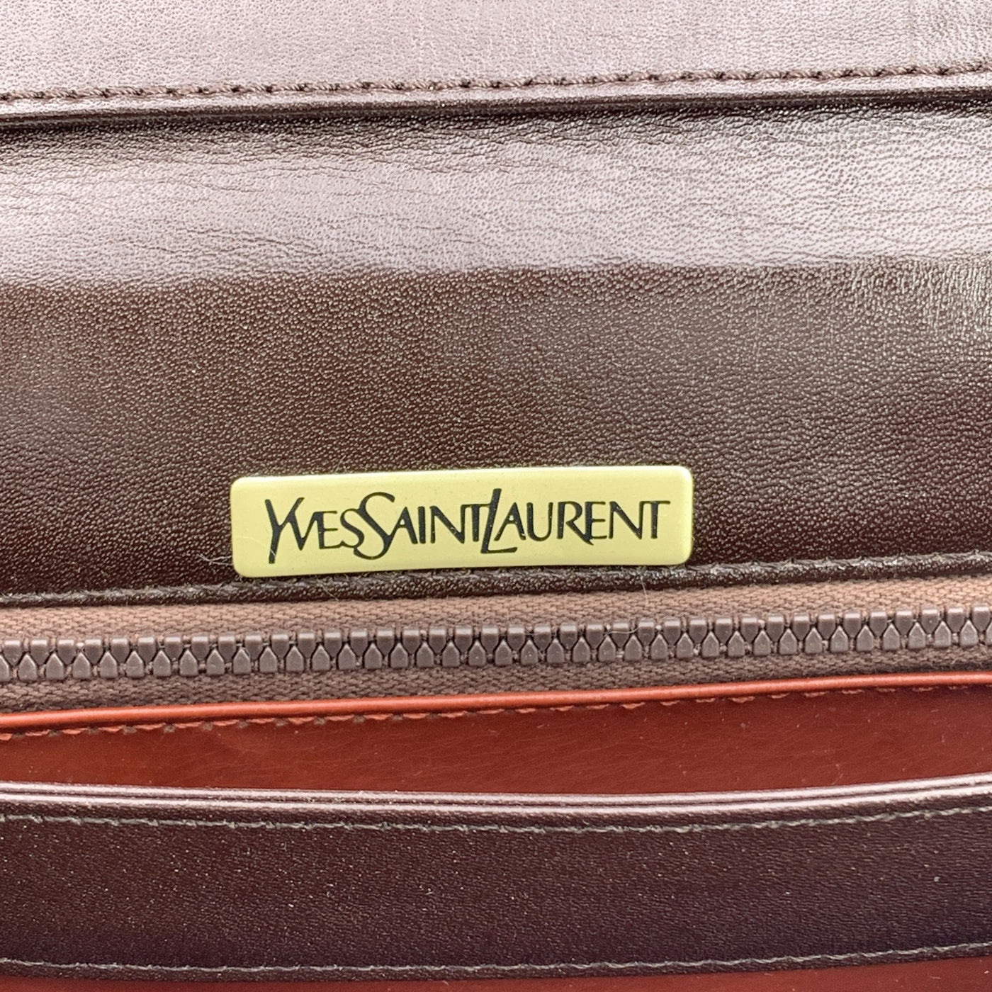 Yves Saint Laurent Vintage Brown Leather Convertible Shoulder Bag