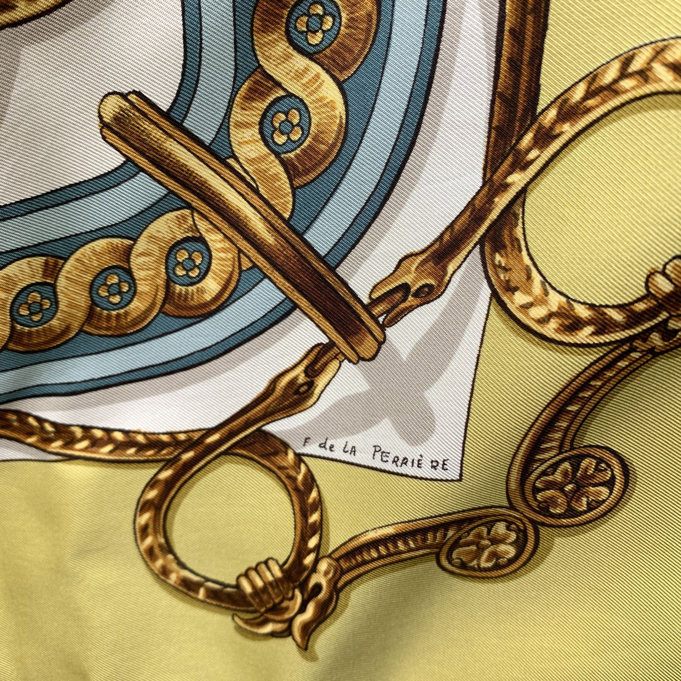 Hermes Vintage Silk Scarf Brides de Cour 1969 Françoise de la Perrière