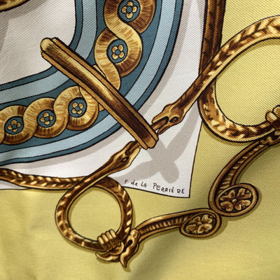 Hermes Vintage Silk Scarf Brides de Cour 1969 Françoise de la Perrière