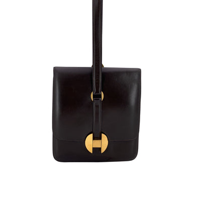 Hermes Vintage 1972 Rare Brown Leather 2002 Shoulder Bag