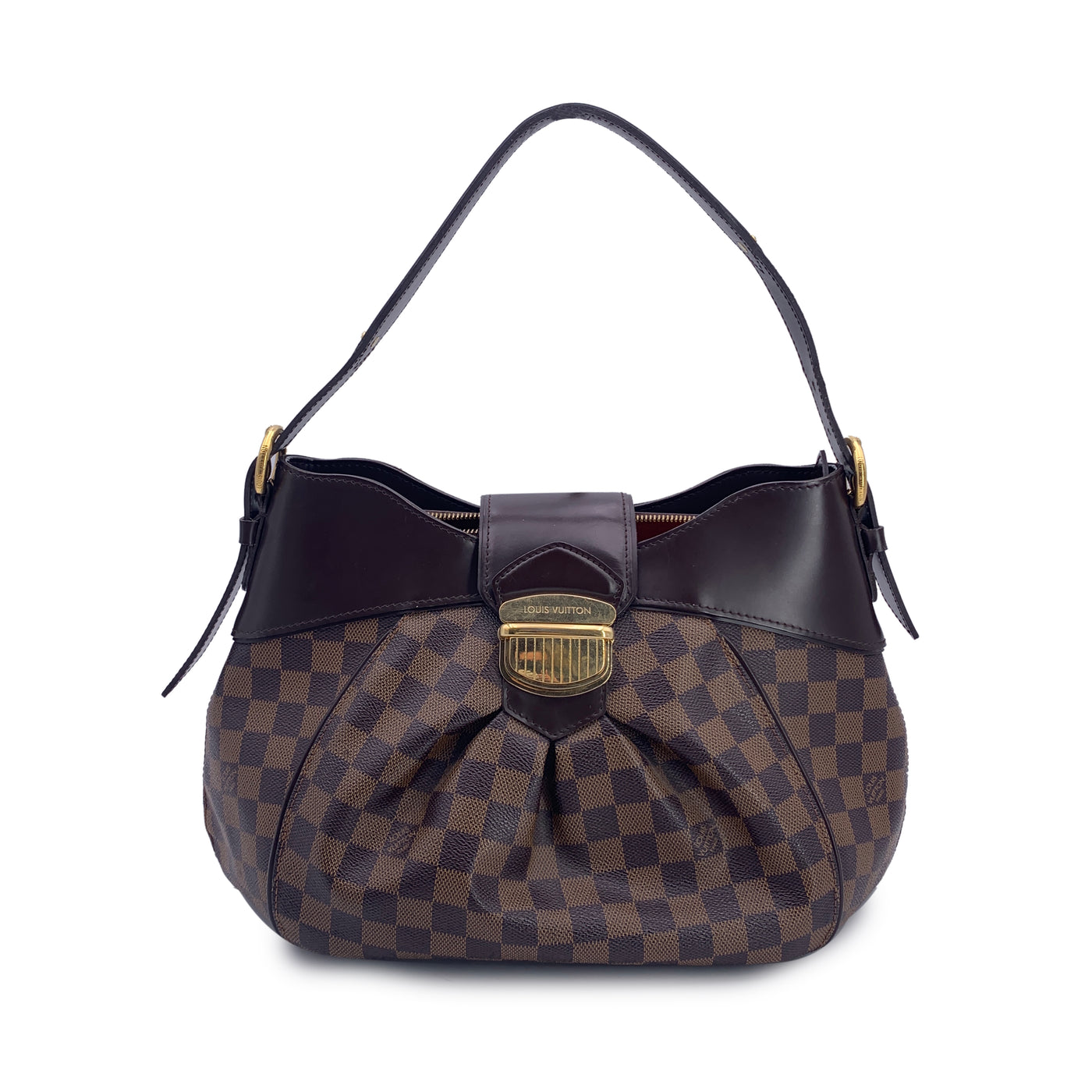 Louis Vuitton Damier Ebene Canvas Sistina MM Hobo Shoulder Bag