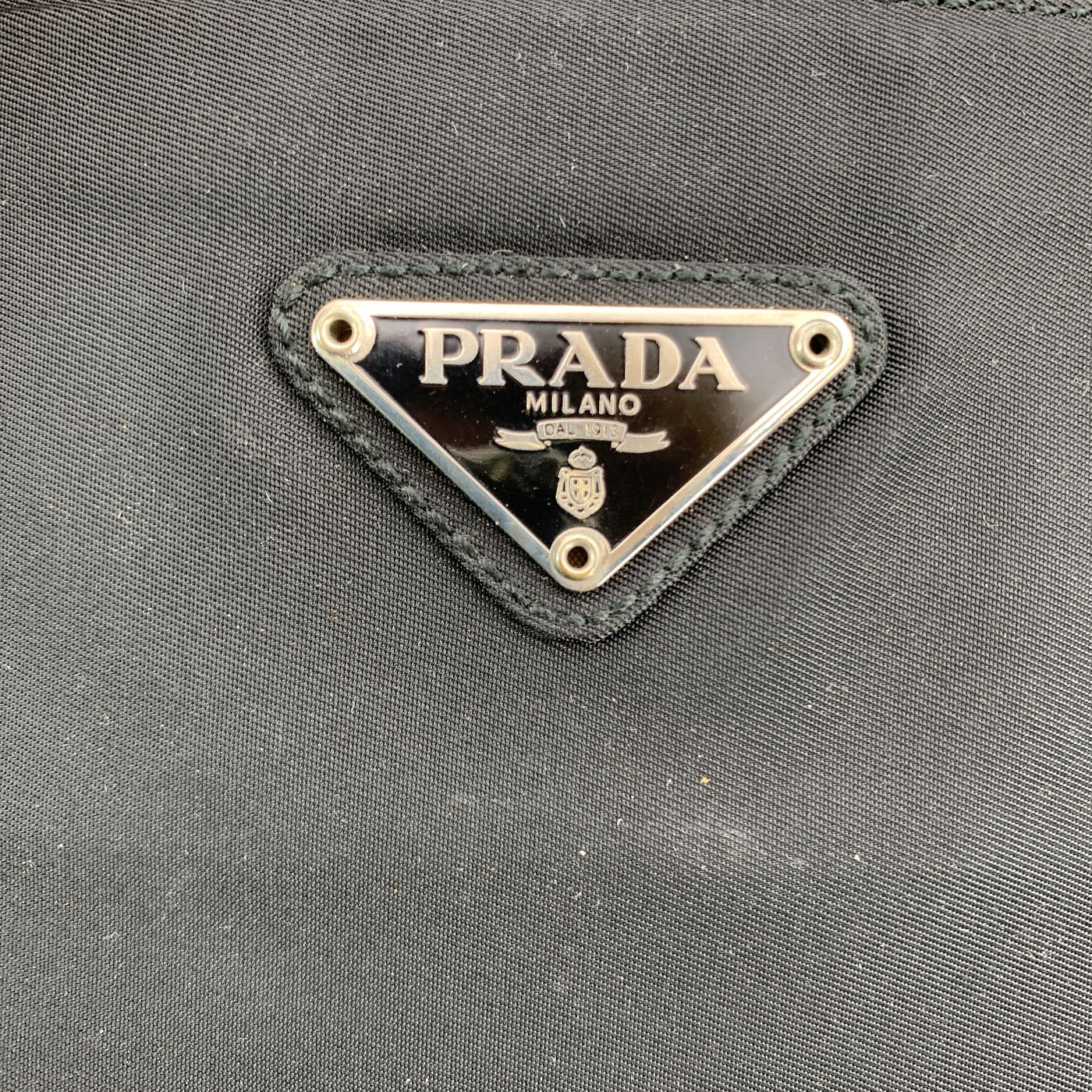 Prada Vintage BlackTessuto Nylon City Tote Handbag