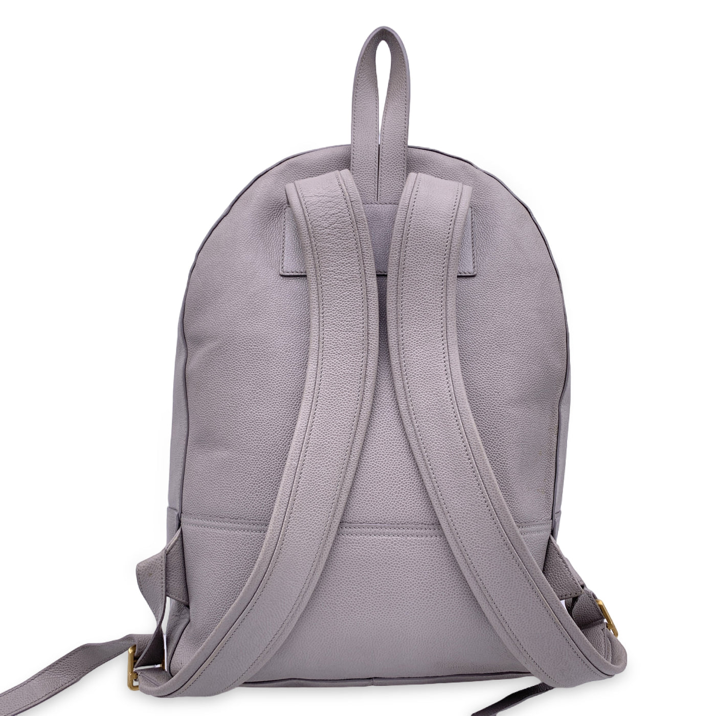 Thom Browne Grey Pebble Grain Leather Classic Backpack Bag