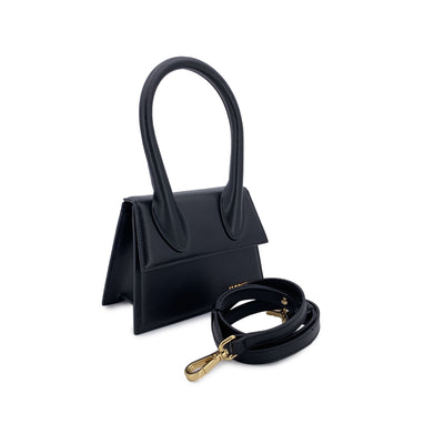 Jacquemus White Leather Le Chiquito Small Structured Bag with Strap