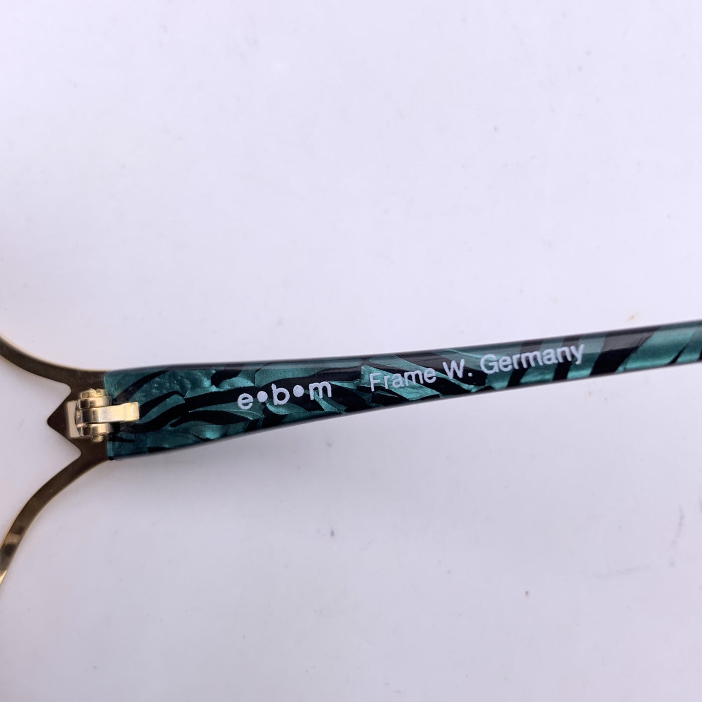 EBM Vintage Gold Metal Sunglasses Mod. W 92 GS 56/16 130mm Green
