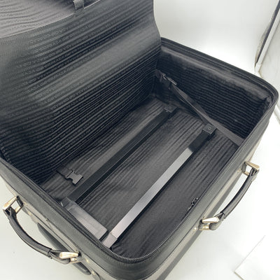Prada Black Nylon Rolling Suitcase Trolley Luggage Travel Bag