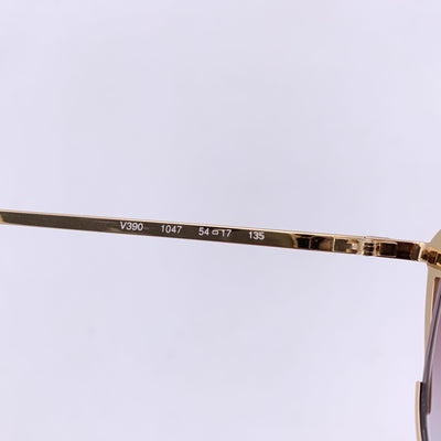 Valentino Vintage Gold Metal Green Sunglasses Mod. V390 54/17 135mm