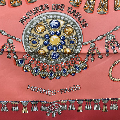 Hermes Paris Vintage Silk Scarf Parures Des Sables 1988 Bourthoumieux