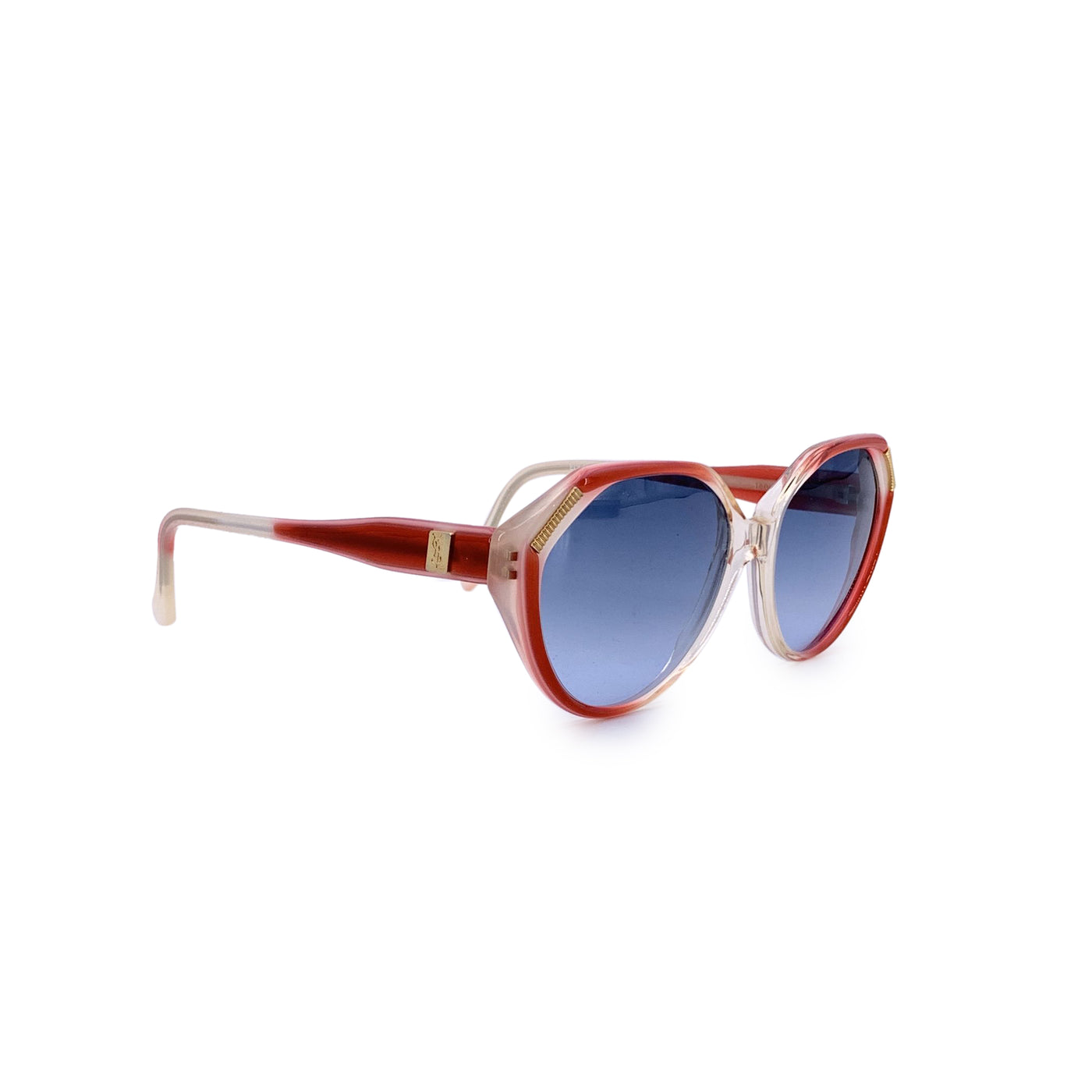 Yves Saint Laurent Vintage White Red EOLE Sunglasses 56/16 140mm