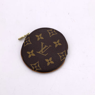 Louis Vuitton Monogram Canvas Round Coin Purse Wallet Pouch
