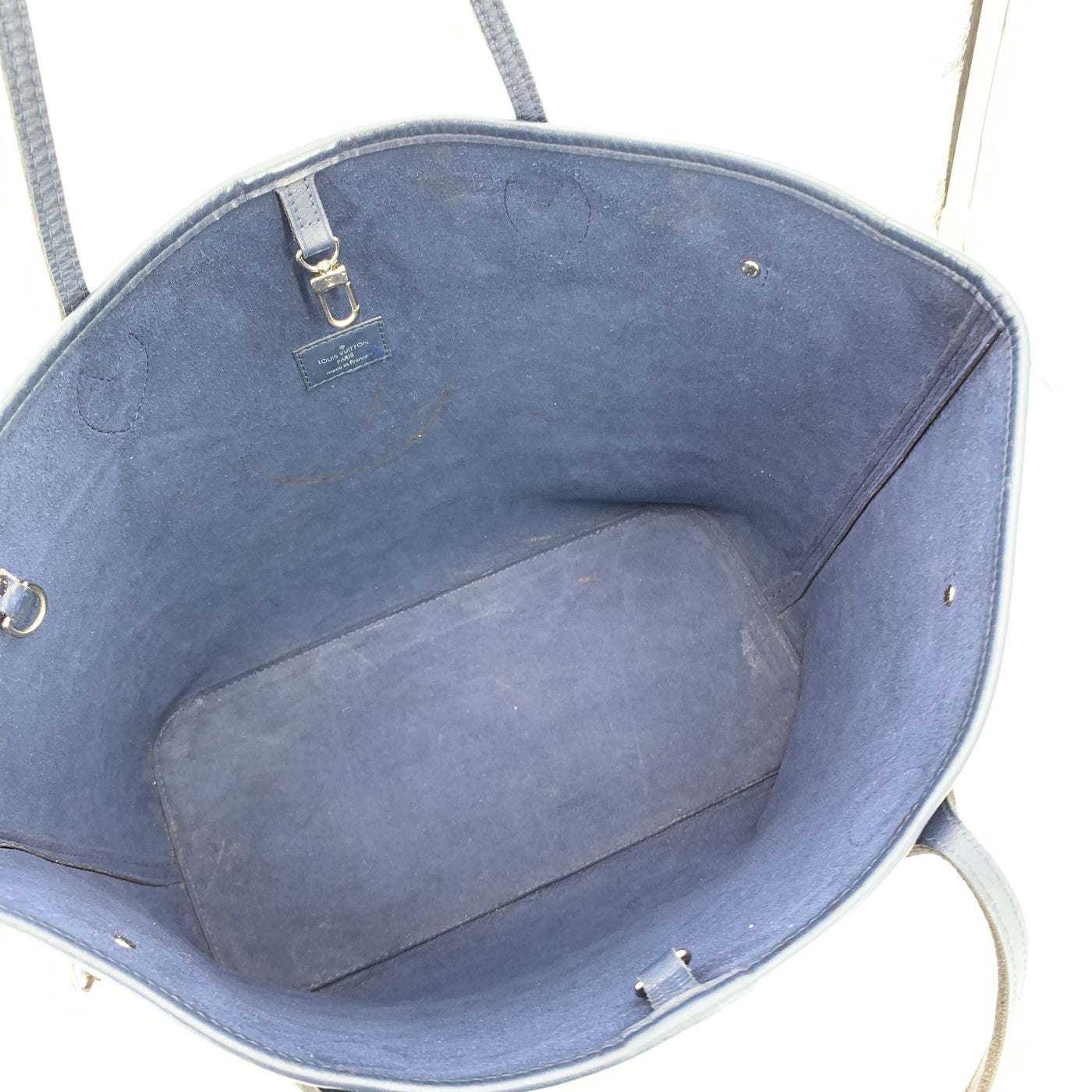 Louis Vuitton Blue Epi Leather Neverfull MM Tote Bag