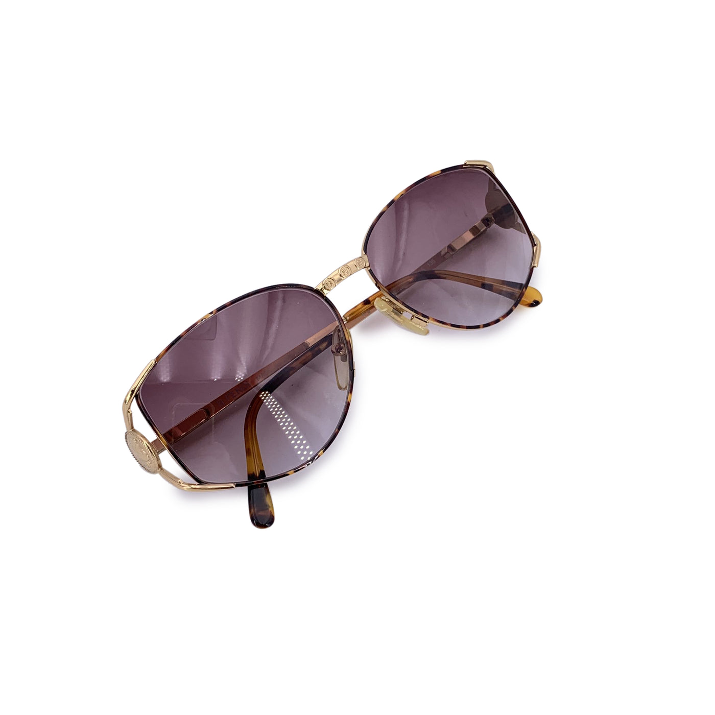 Fendi Vintage Brown Gold Metal Sunglasses FV 239 56/15 135mm