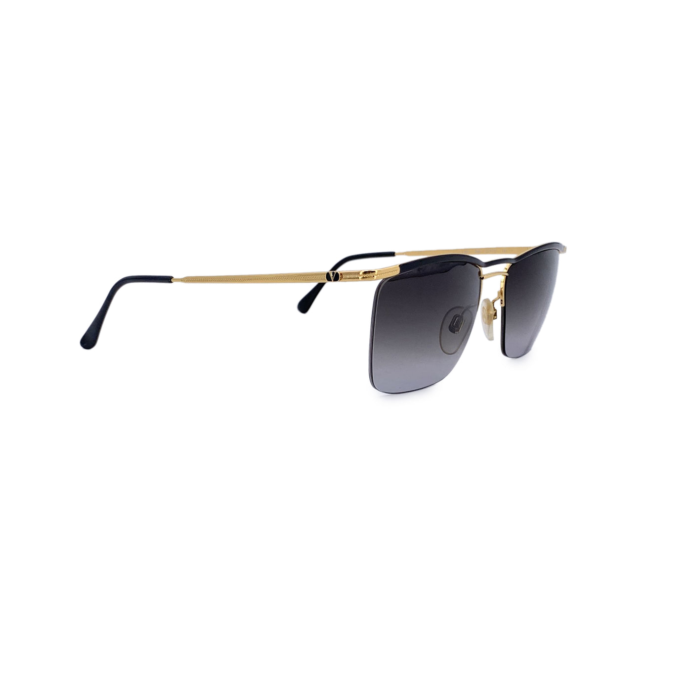 Valentino Vintage Half Rim Rectangle Sunglasses Mod. V367 57/17 135mm