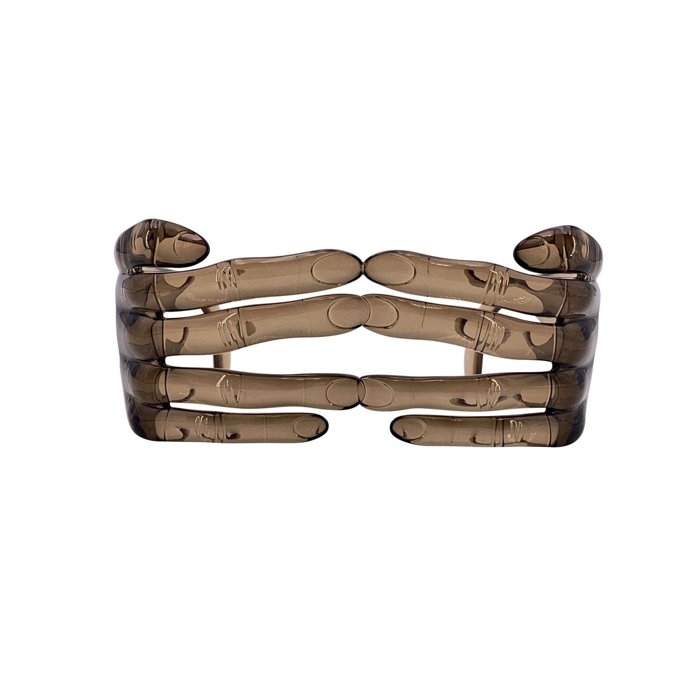Jeremy Scott by Linda Farrow Clear Brown JS/HANDS/2 Hands Sunglasses