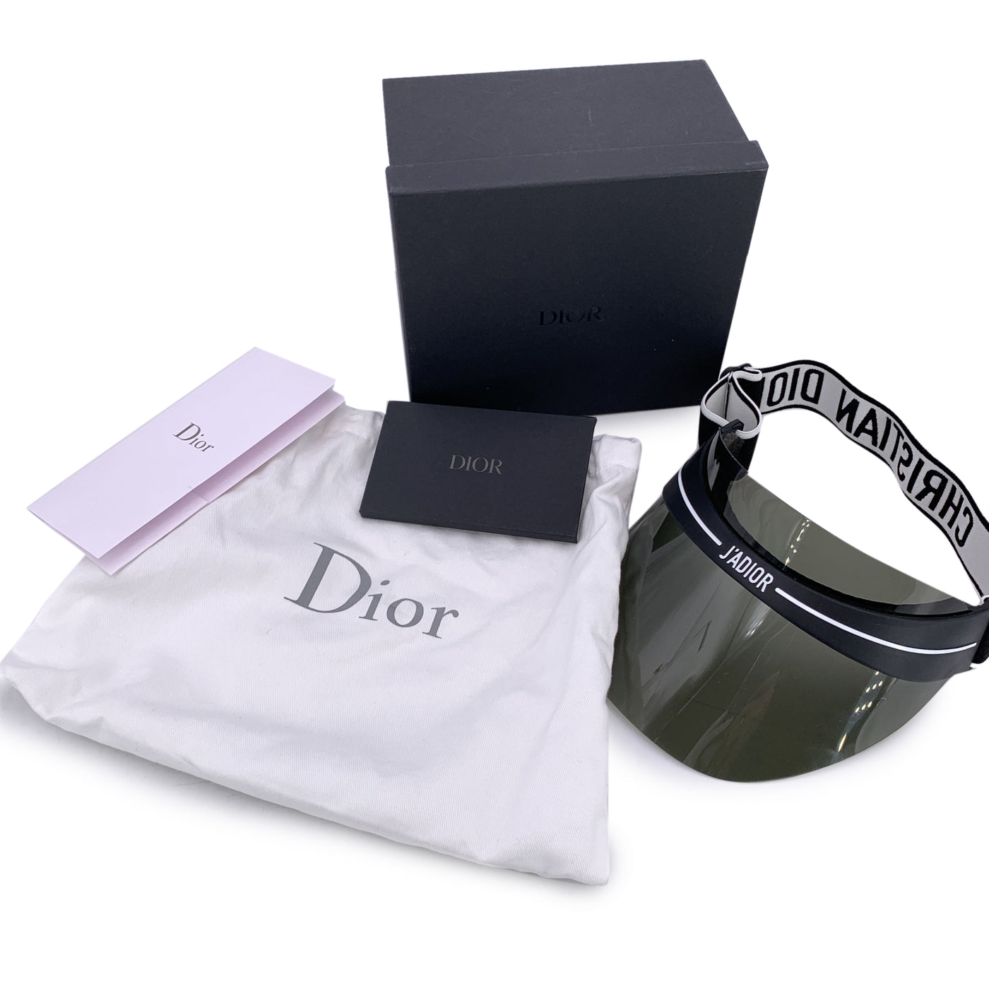 Christian Dior Black and White DiorClub1 0H3 Adjustable Visor Hat
