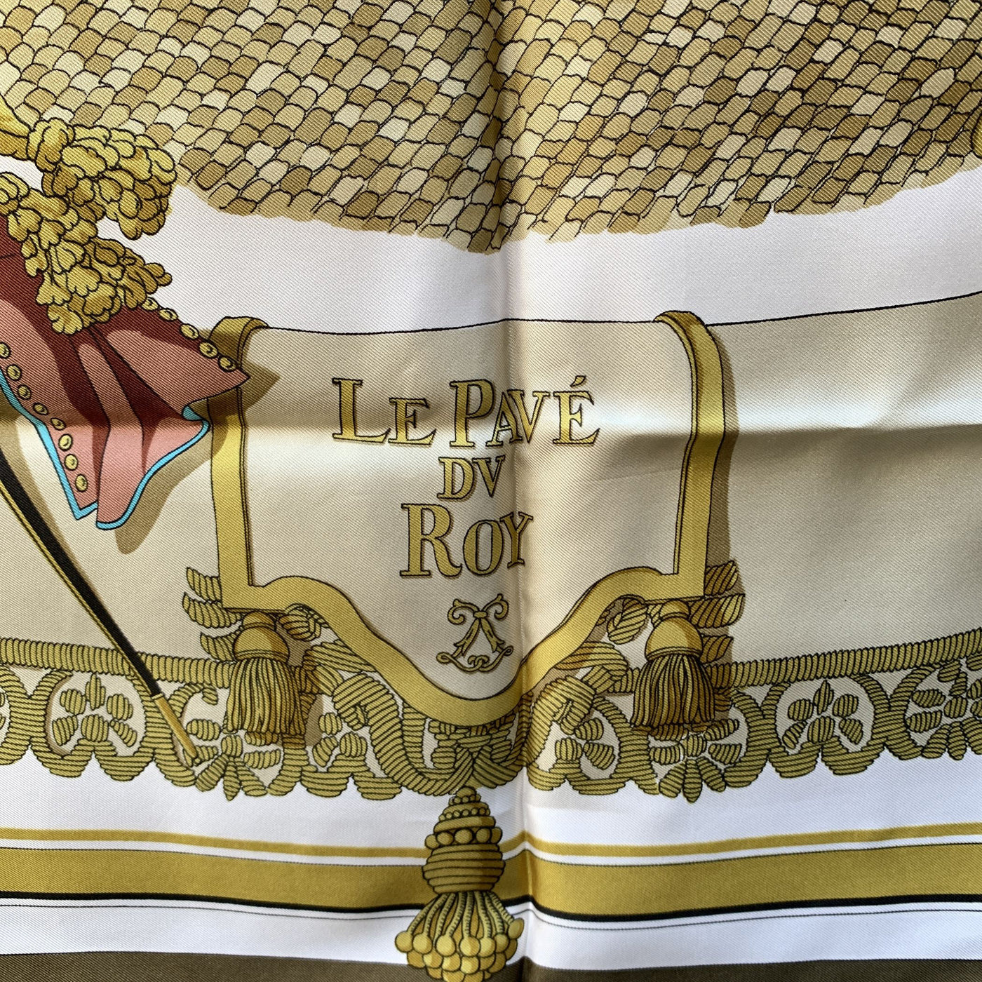 Hermes Vintage Silk Scarf Versailles Le Pavè Du Roy 1954 Hugo Grygkar