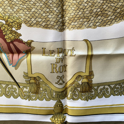 Hermes Vintage Silk Scarf Versailles Le Pavè Du Roy 1954 Hugo Grygkar