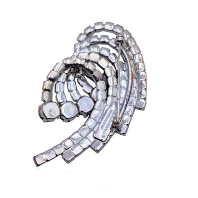 Dolce & Gabbana Silver Metal Crystal Rhinestones Brooch Pin