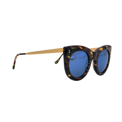 Illesteva Cat Eye Mirrored Sunglasses Boca II 47/27 150 mm Boxed