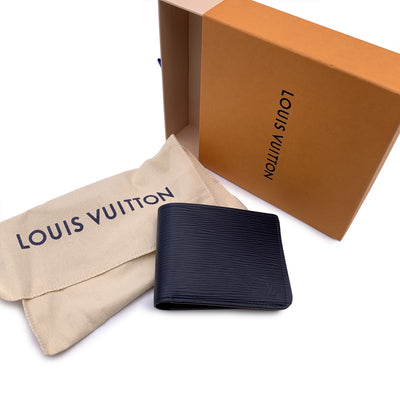 Louis Vuitton Navy Blue Epi Leather Multiple Bifold Wallet