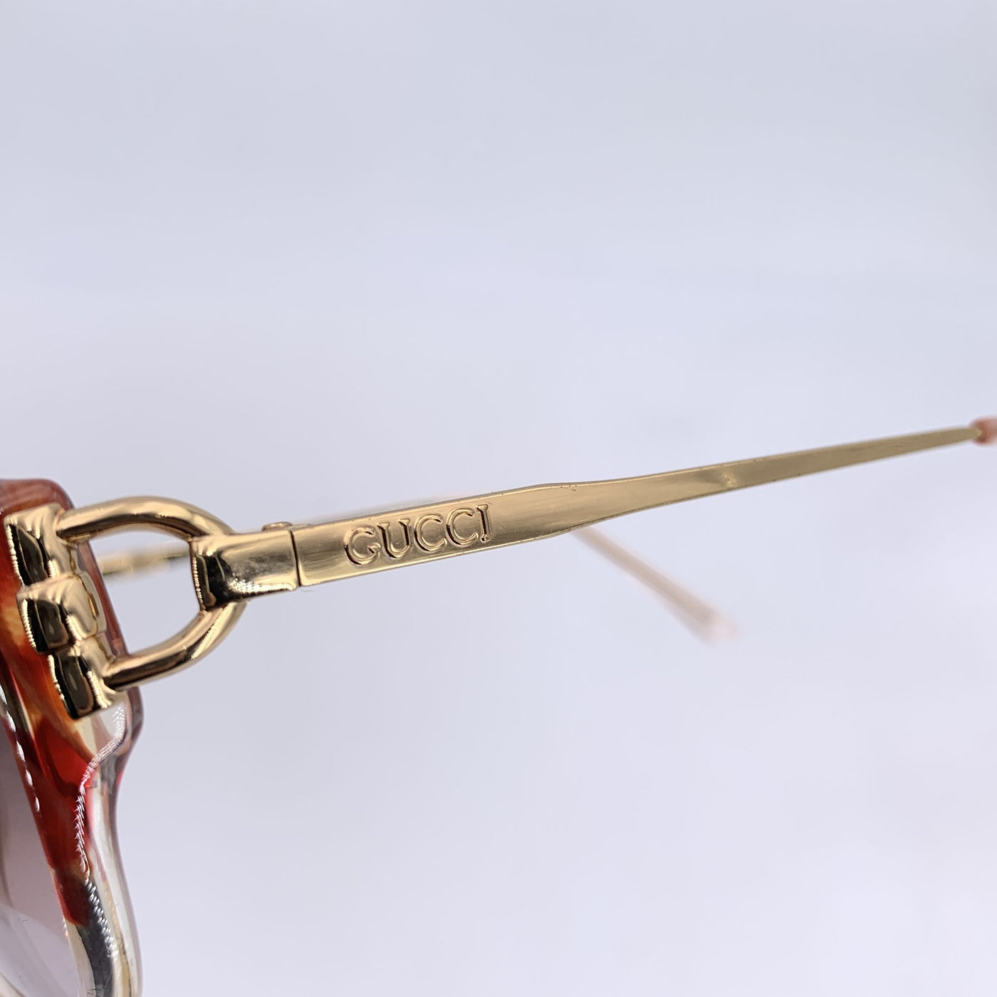 Gucci Vintage White and Brown Gradient Sunglasses GG 2189 130mm