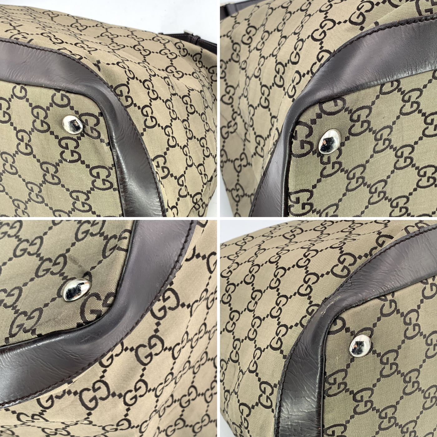 Gucci Brown Monogram Canvas XL Hobo Travel Overnight Duffle