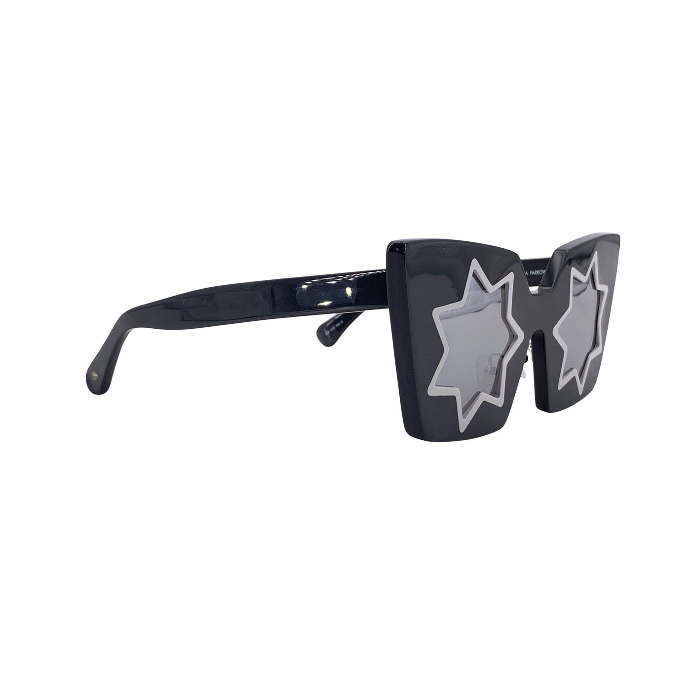 Markus Lupfer by Linda Farrow Black Star Mirrored ML/10/5 Sunglasses