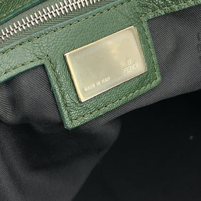 Fendi Green Leather Devil Top Handle Satchel Bag Handbag