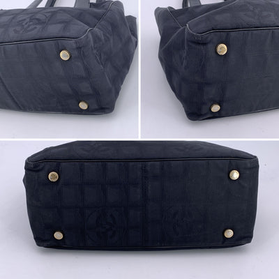 Chanel Black Nylon New Travel Line Tote Shoulder Bag 2000s