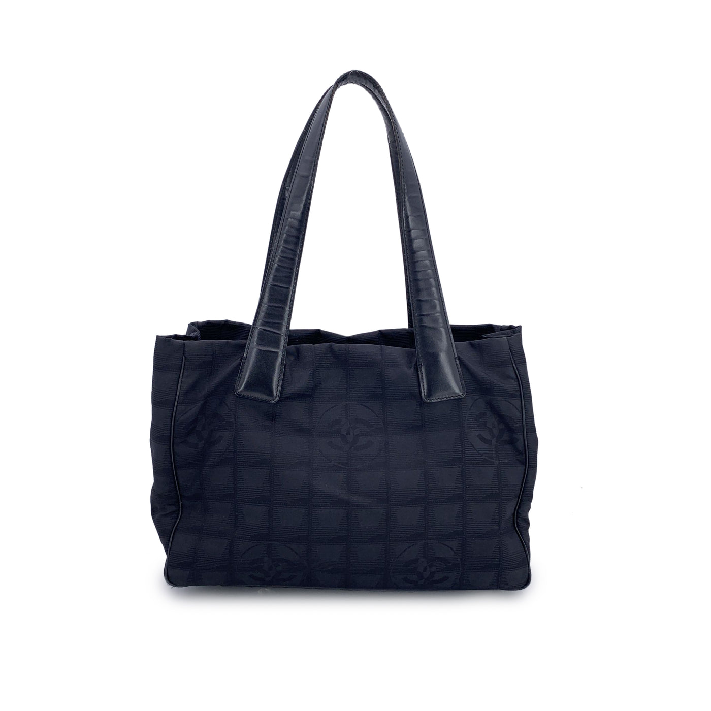 Chanel Black Nylon New Travel Line Tote Shoulder Bag 2000s