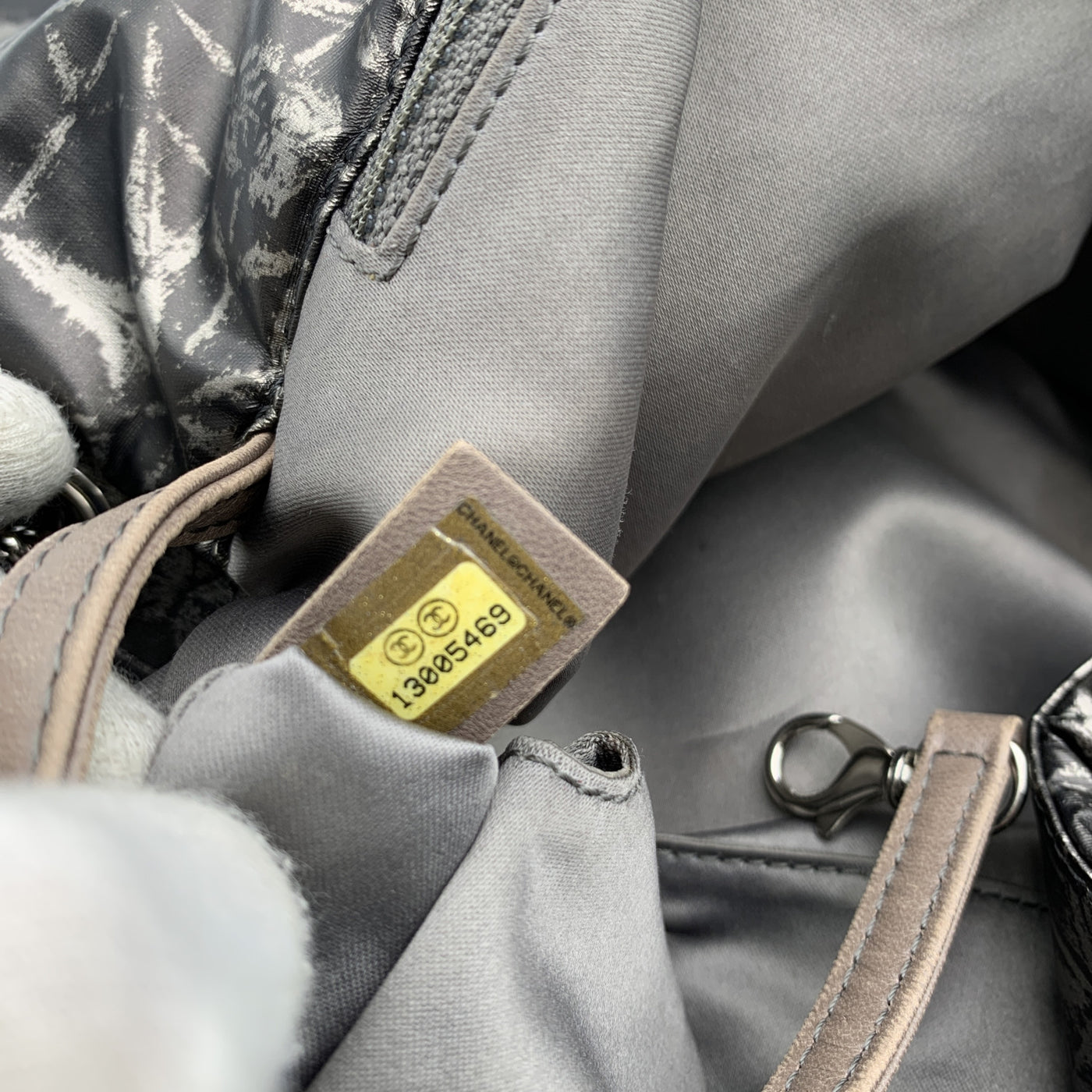 Chanel Rock in Moscow Abstract Print Nylon Accordion Flap Bag