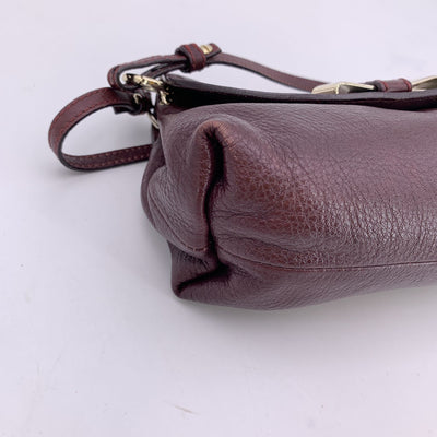 Chloe Purple Burgundy Leather 2 Way Lily Crossbody Bag Handbag