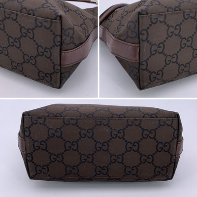 Gucci Brown Big Monogram Canvas Hobo Bag Shoulder Bag