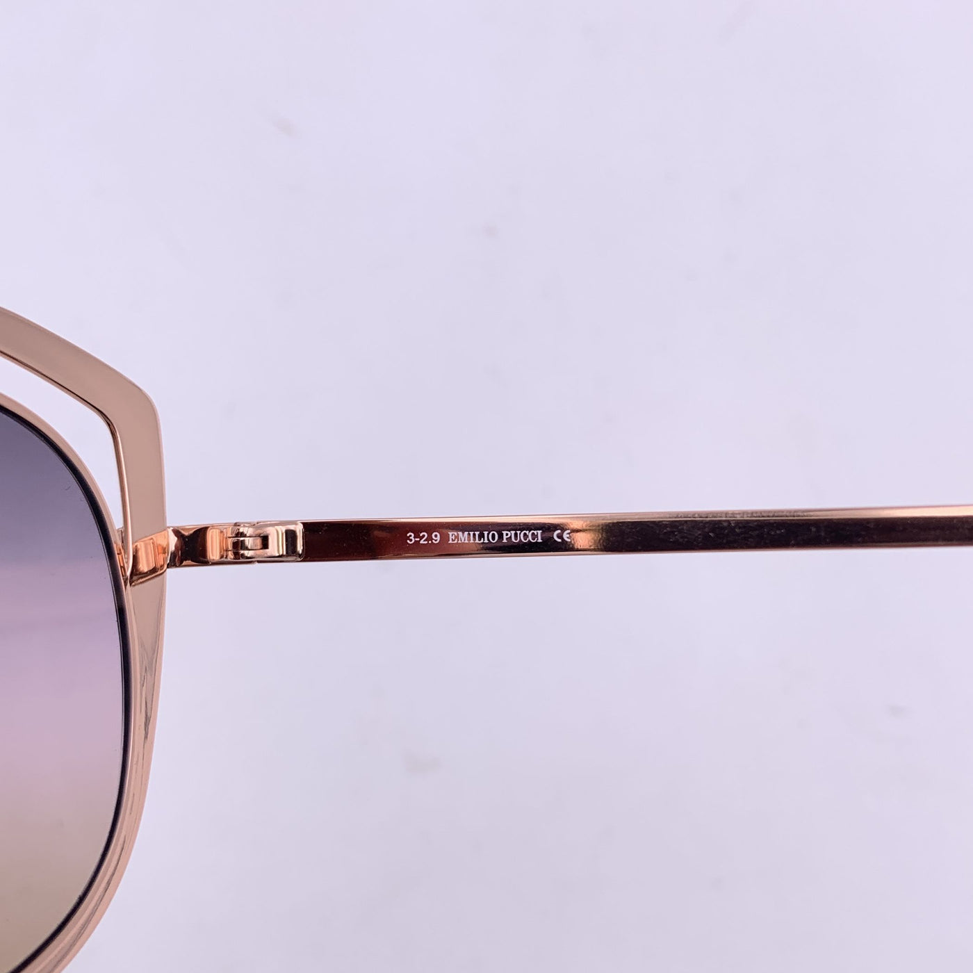 Emilio Pucci Cat Eye Gold Sunglasses EP 130 28B 56/17 140 mm