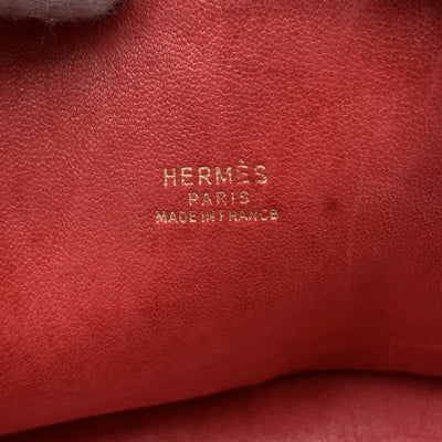 Hermes Vintage 1992 Red Leather Bolide 35 Satchel Bag with Strap