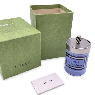 Gucci Inventum Scented Candle Light Blue Murano Glass Jar